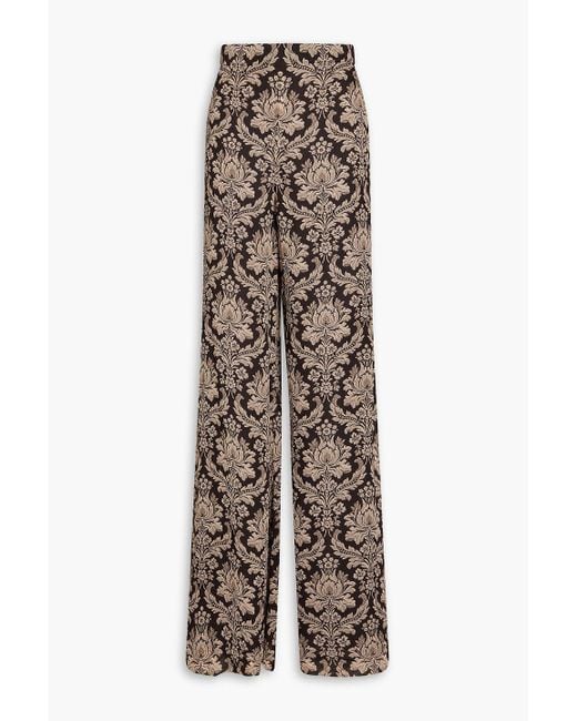 Zimmermann Natural Floral-print Chiffon Wide-leg Pants