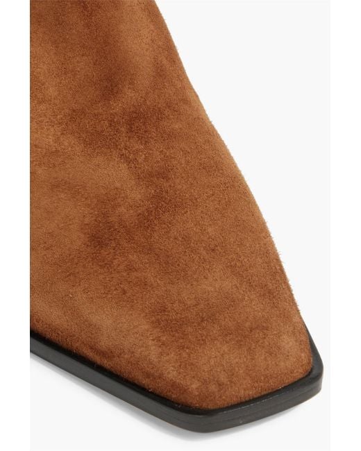 Ferragamo Brown Pampero Suede Ankle Boots