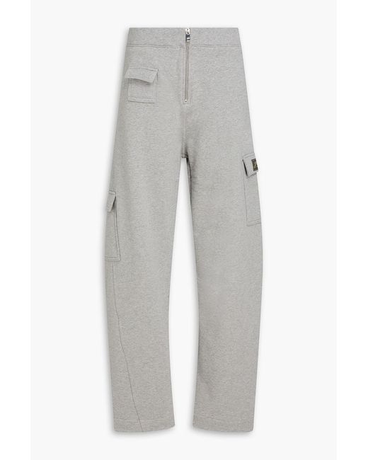 Ganni Gray French Cotton-Terry Sweatpants