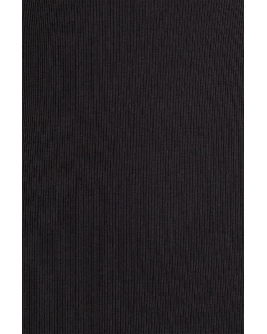 Rag & Bone Black The essential midikleid aus jersey aus einer gerippten pima-baumwollmischung