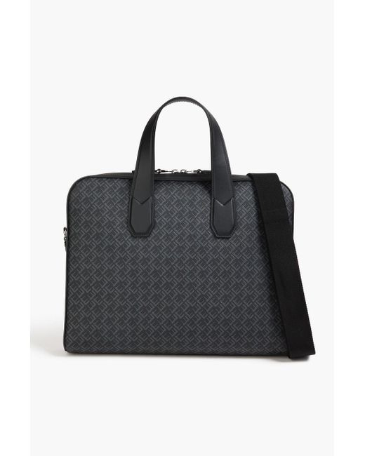 Dunhill Black Logo-Print Textured Laptop Bag for men