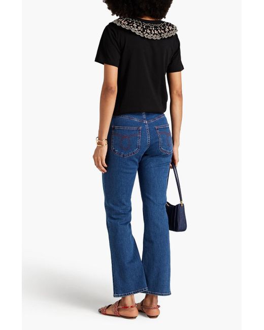See By Chloé Blue Faded High-rise Bootcut Jeans