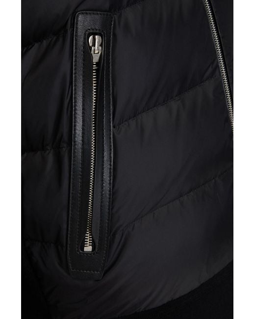 Tom Ford Black Quilted Shell And Knitted Down Jacket for men
