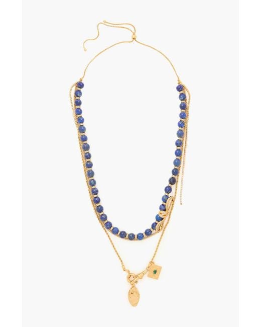 Zimmermann White Gold-tone Multi-stone Necklace