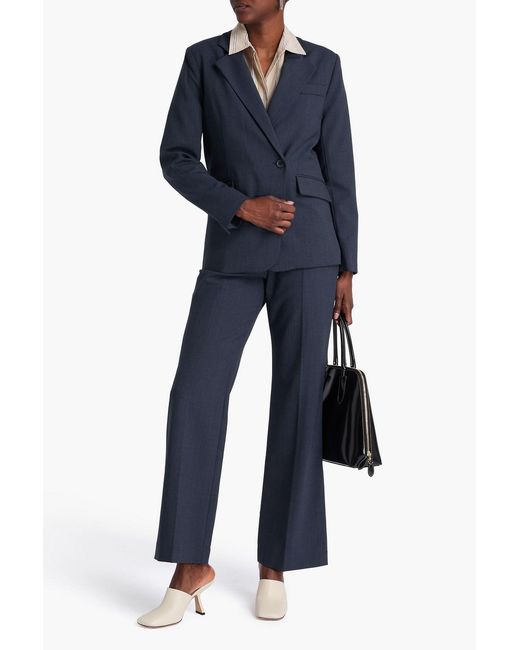 Claudie Pierlot Blue Wool-blend Twill Blazer