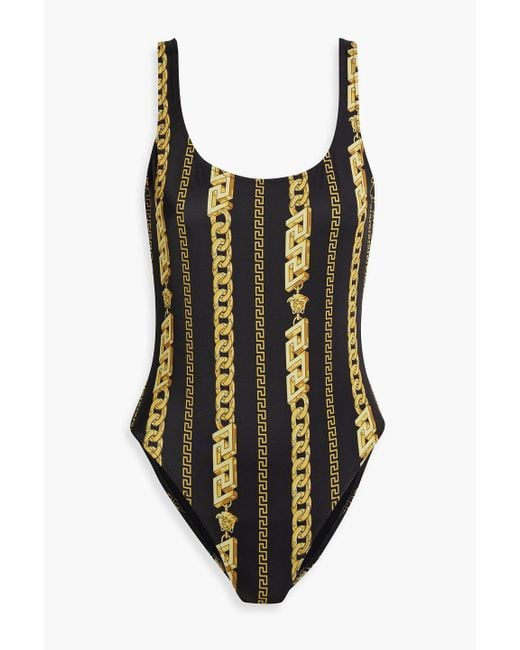 Versace Black Printed Swimsuit
