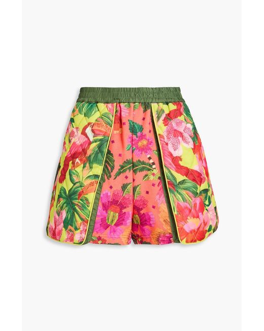 Farm Rio Red Printed Fleece Shorts