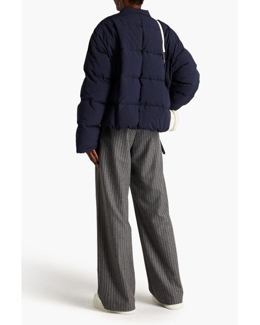 Jil Sander Blue Quilted Shell Down Jacket