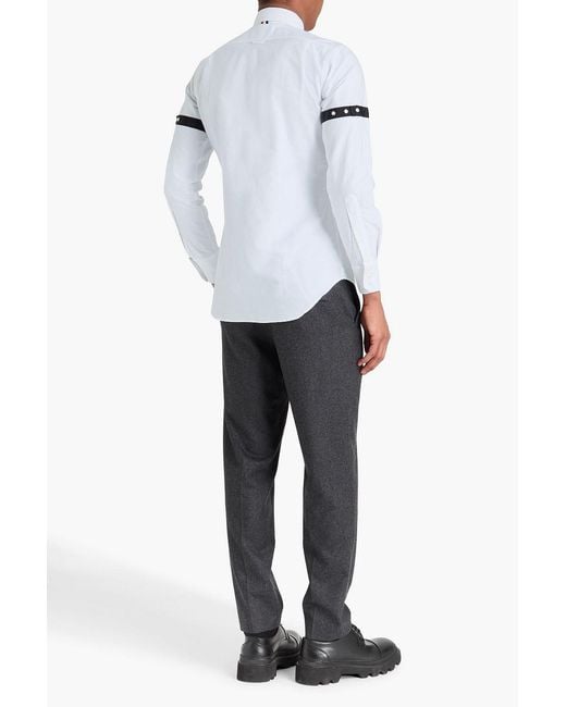 Thom Browne Blue Cotton Oxford Shirt for men