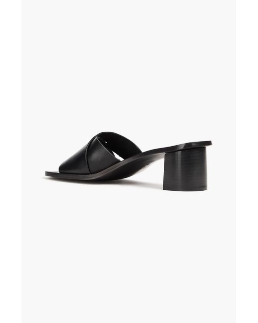Atp Atelier Black Arcole Leather Sandals