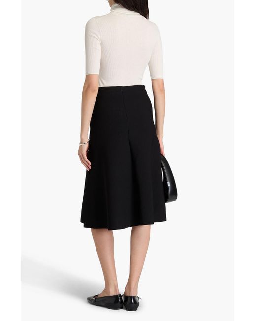 Theory White Ribbed Merino Wool Turtleneck Sweater