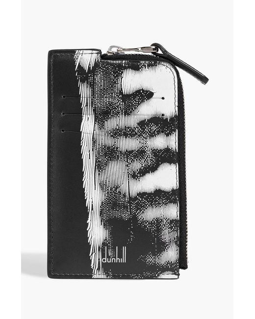 dunhill Printed Leather Cardholder in Black for Men | Lyst