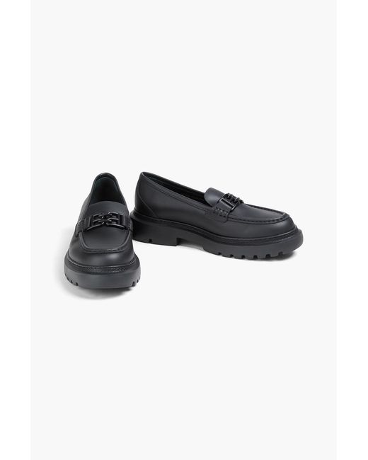 Bally Black Gioia Leather Loafers