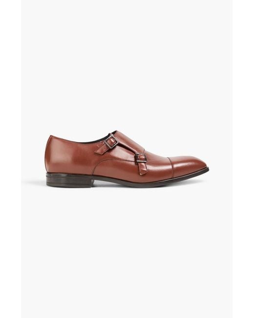 Bally Brown Scardino Leather Monk-Strap Shoes for men
