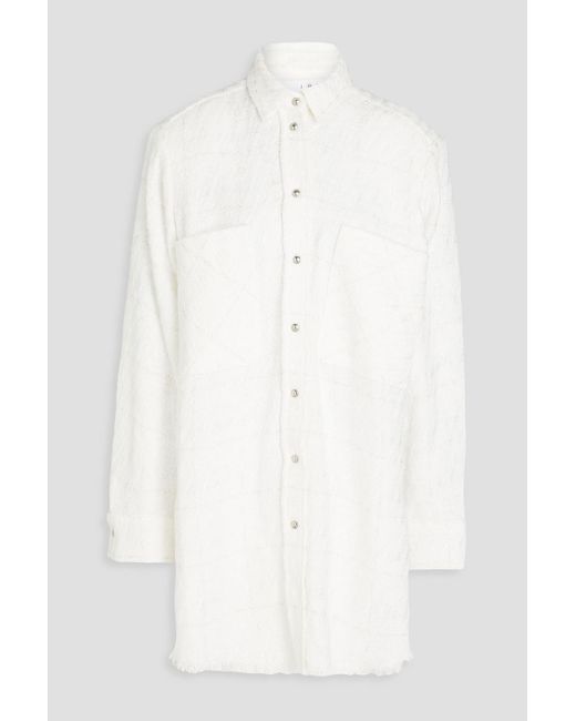 IRO White Linsi hemd aus tweed aus einer baumwollmischung