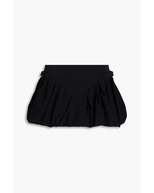Mugler Black Crepe Mini Skirt