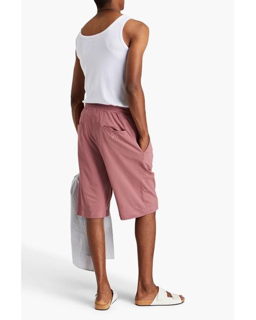 Dolce & Gabbana Pink Cotton-piqué Shorts for men