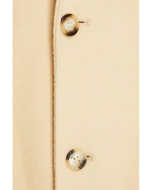 Nanushka Natural Wool And Silk-blend Felt Coat