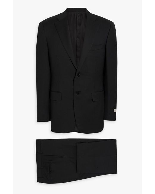 Canali Black Wool-twill Suit for men