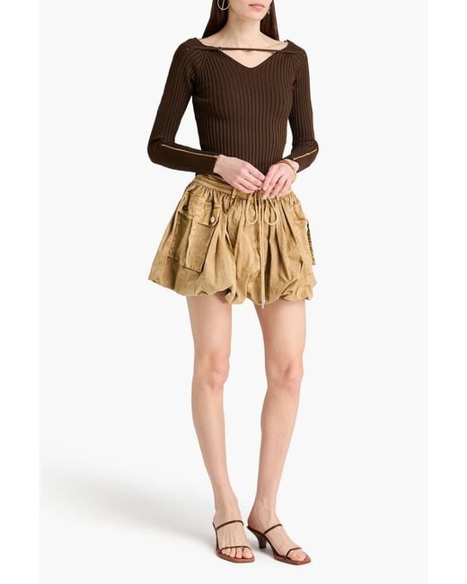 Jacquemus Brown Oro Ribbed-knit Sweater