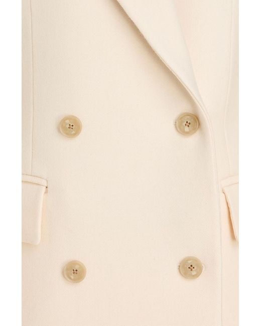 Rohe Natural Double-Breasted Wool-Twill Coat