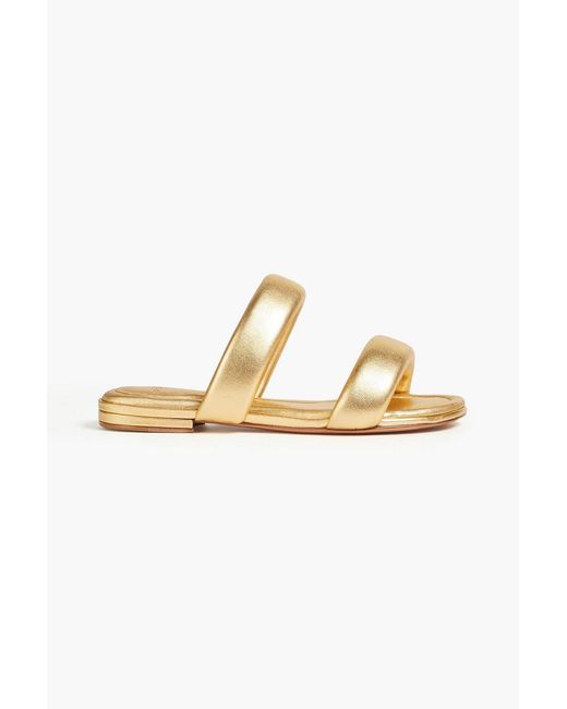 Alexandre Birman Metallic Leather Sandals