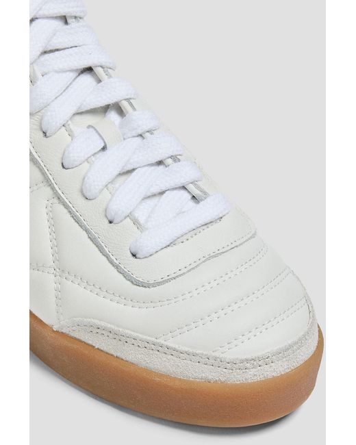 Courreges White Club 02 Leather High-Top Sneakers