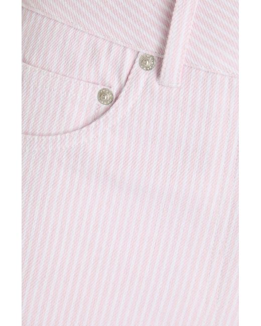 REMAIN Birger Christensen Pink Shorts aus twill aus stretch-baumwolle mit streifen