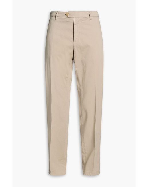 Canali Natural Cotton-Blend Twill Pants for men