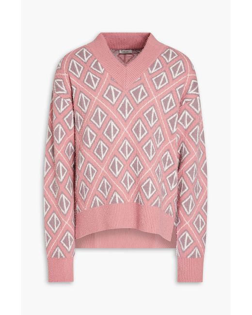 Dior Pullover aus jacquard-strick aus einer woll-kaschmirmischung in Pink für Herren