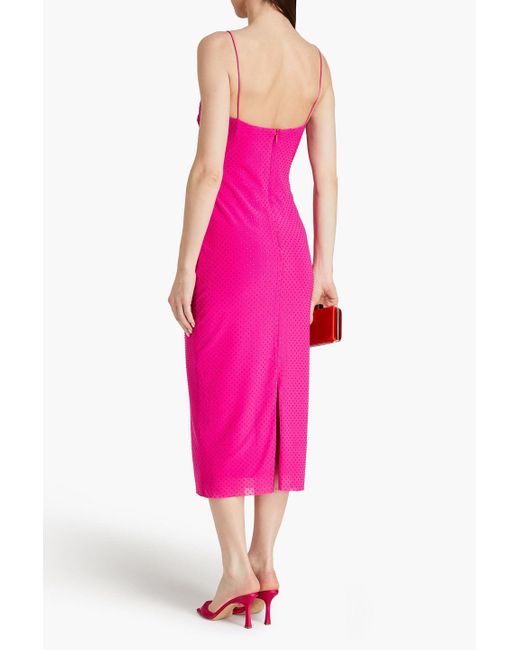 Rebecca Vallance Pink Last Dance Embellished Tulle Midi Dress