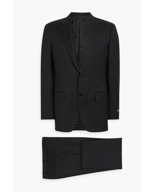 Canali Black Cupro-twill Suit for men