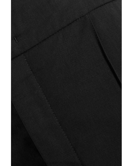 Isabel Marant Black Sorokia Lyocell-Blend Straight-Leg Pants