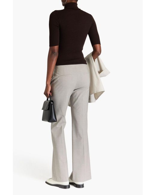 Theory Gray Wool-blend Flared Pants