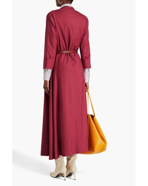 Giuliva Heritage Red Angelica Wool-blend Twill Coat
