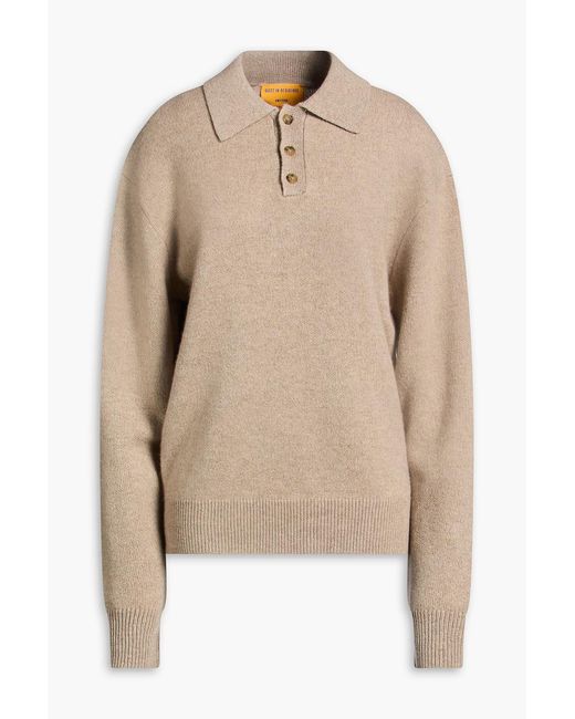 Guest In Residence Natural Allday Cashmere Polo Sweater