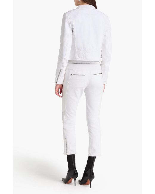 Isabel Marant White Leys Cropped Denim Jacket