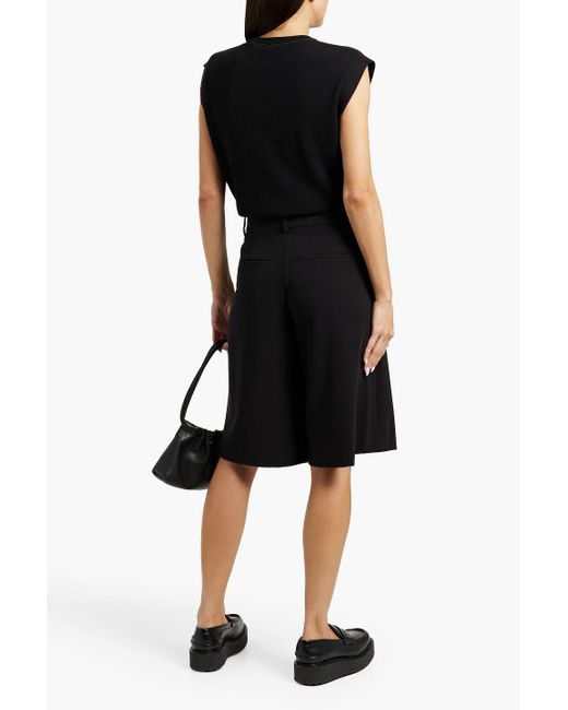 Brunello Cucinelli Black Bead-Embellished Cashmere Top