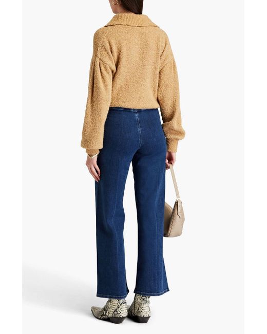 FRAME Blue Le Slim Palazzo High-rise Wide-leg Jeans