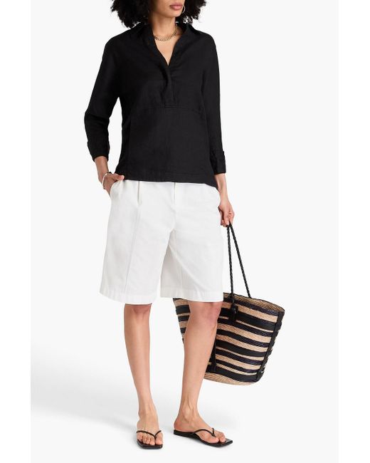Vince Black Linen Blouse
