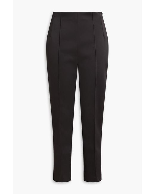 Wardrobe NYC Black Satin Straight-leg Pants