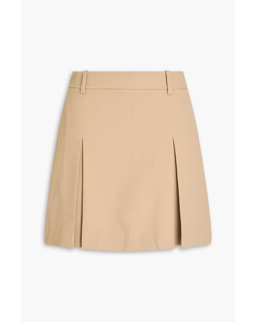 Tory Burch Natural Pleated Crepe Golf Skirt