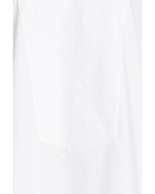 By Malene Birger White Edanima Cotton-poplin Mini Shirt Dress