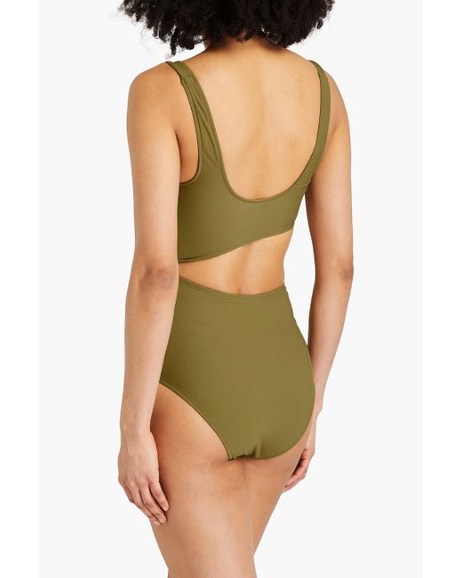 Bondi Born Green Harper Cutout Swimsuit
