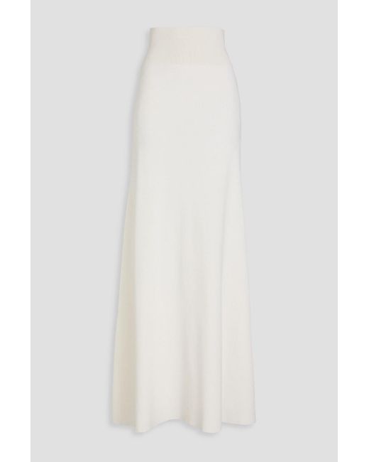 Victoria Beckham White Stretch-knit Maxi Skirt