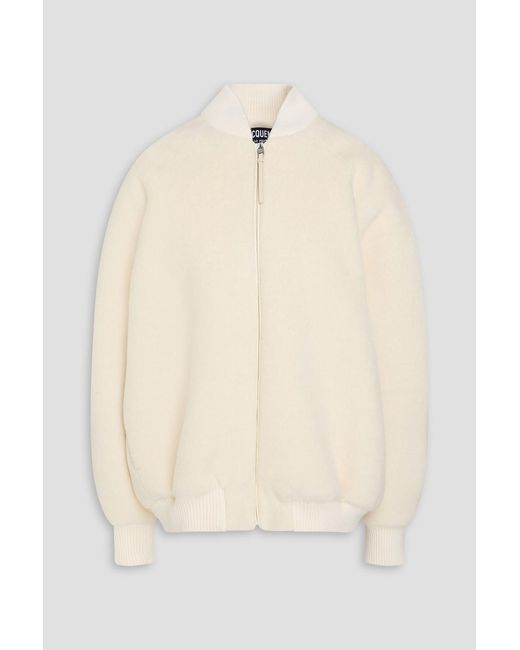 Jacquemus Natural Alpaca And Wool-blend Velour Jacket