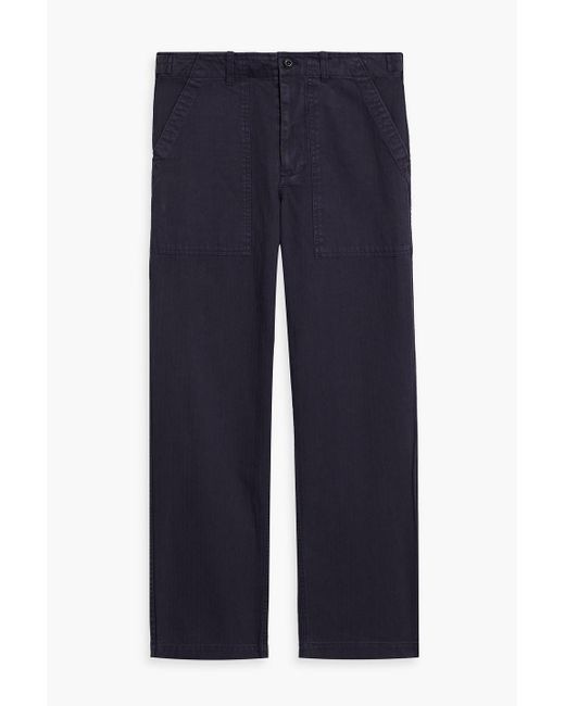 Alex Mill Blue Field Herringbone Cotton Pants for men