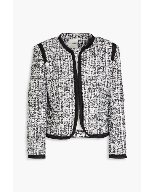 Sandro Black Augustine Sequin-embellished Metallic Tweed Jacket