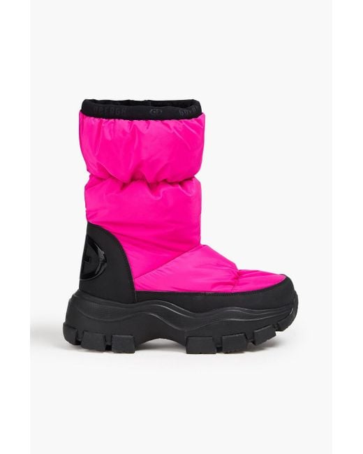 Goldbergh Pink Power Quilted Shell Snow Boots