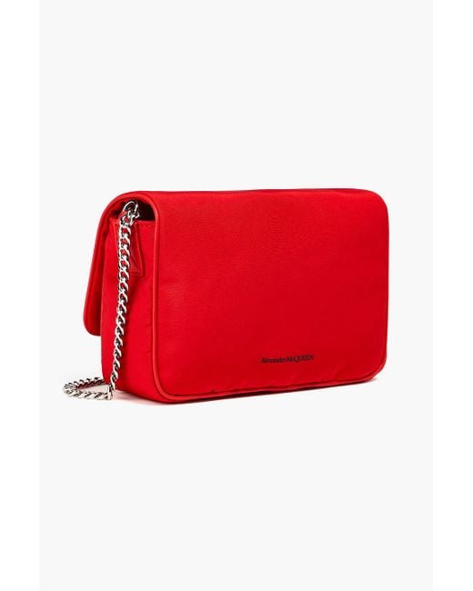 Alexander McQueen Red Skull Faille Cross-body Bag